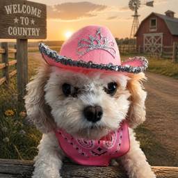 After - Cowgirl Pup Country Portrait