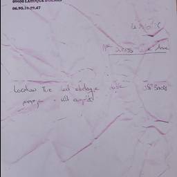 Vorher - Zerknittertes Papier-Notiz Reparieren