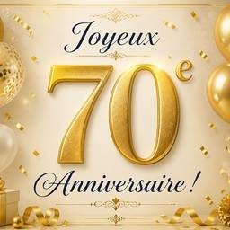 70th Birthday Card