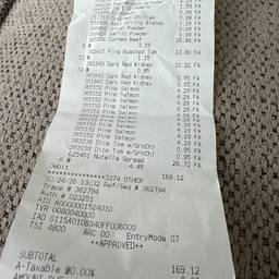Before - Receipt Total Edit