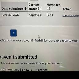Edit Application Status Screenshot