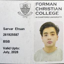 College ID Validity Edit