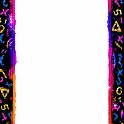 Neon Border Frame Cutout