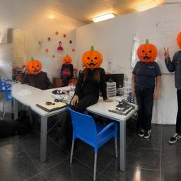 Nachher - Panorama mit Kürbismaske