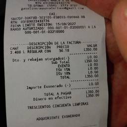Receipt Amount Edit