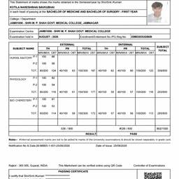 Edit Mark Sheet Scores