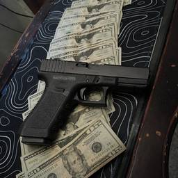 Glock on Cash Stack