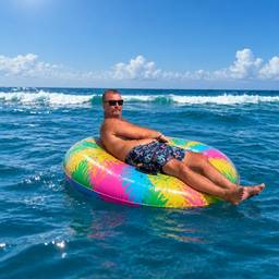 Person on Ocean Float