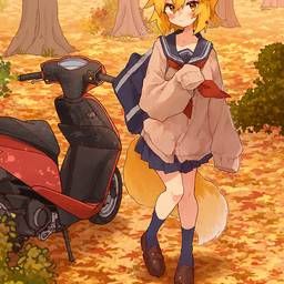 After - Anime Girl Autumn Scene