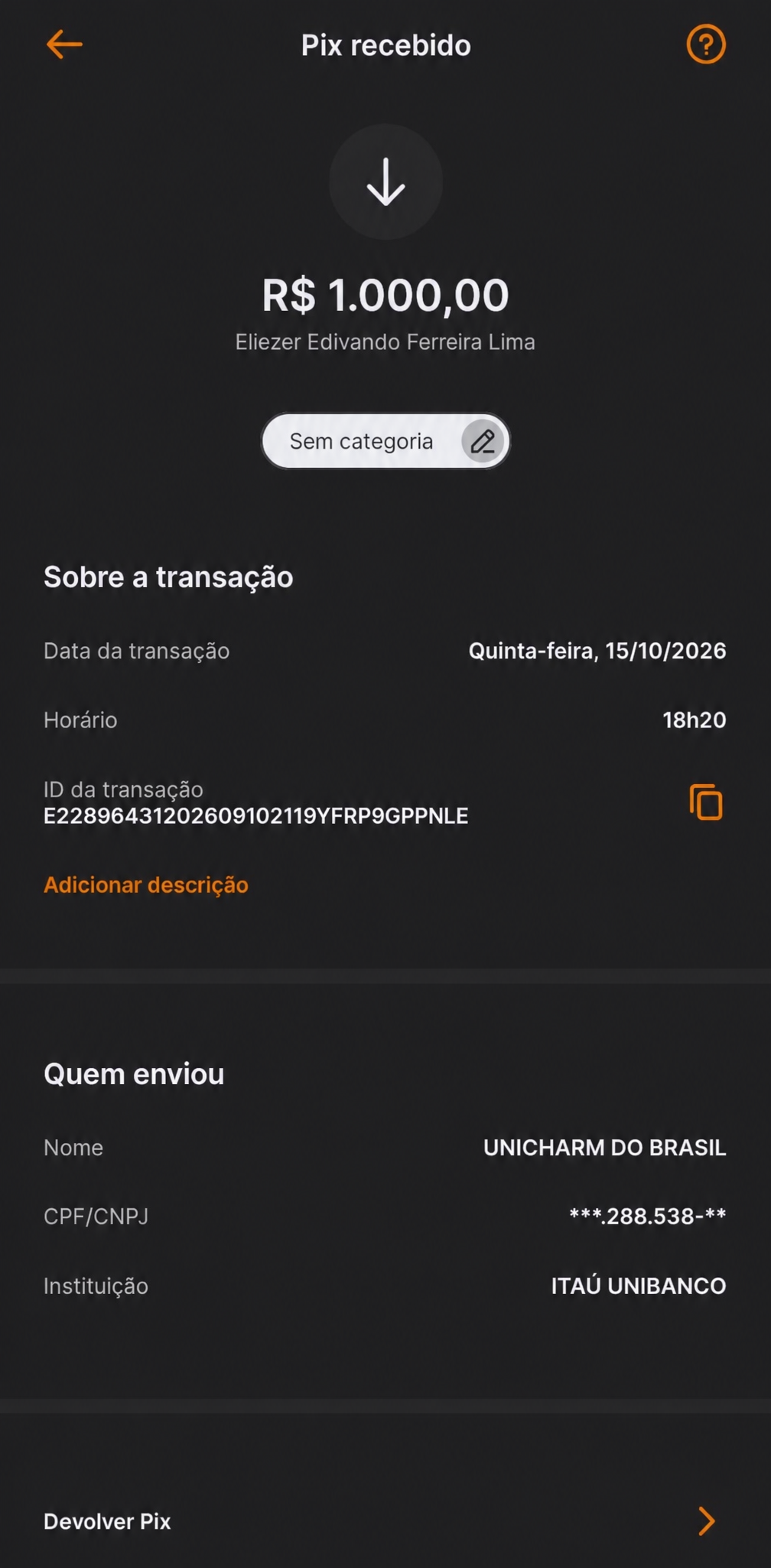 Pix Receipt Sender Edit | ImageGPT