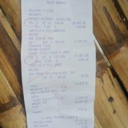 Receipt Number Edit