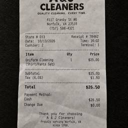 Receipt Date & Address Edit