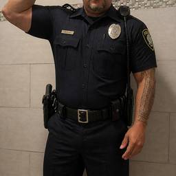 Après - Retouche photo uniforme de police