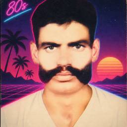 After - Retro 80s Neon Portrait