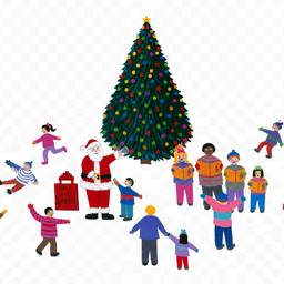 Christmas Scene Cutout