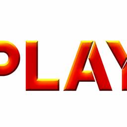 3D Play Text Logo