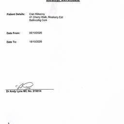 Medical Certificate Date Edit