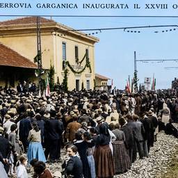 Historic Crowd Photo Colorized