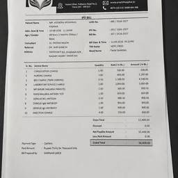 Medical Lab Bill Edit