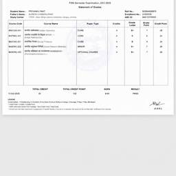 Après - Correction du Texte des Résultats du Relevé de Notes