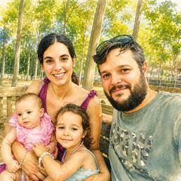 After - Family Watercolor Portrait
