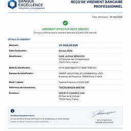 Bank Transfer Receipt