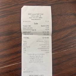 Before - Edit Receipt Text AI