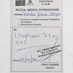 Después - Receta médica limpia