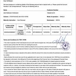 Edit Bank Document Details