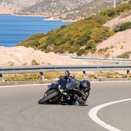 Motorcycle Coastal Curve