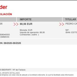 Avant - Modifier la date sur un reçu bancaire