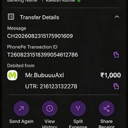 After - Edit Payment Amount Screenshot
