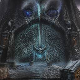 Dark Fantasy Fortress Gate