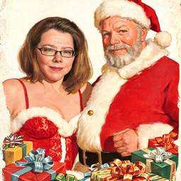 Vintage Christmas Poster Face Swap
