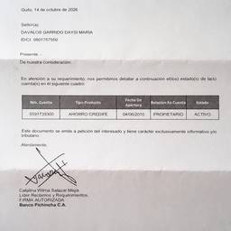 Bank Letter Date Change