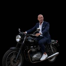 After - Man on Motorcycle