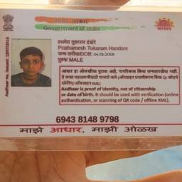 Before - Aadhaar Card Photo Enhancement