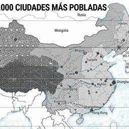 Depois - Mapa de densidade populacional da China