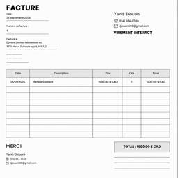 Invoice Date & Items Edit