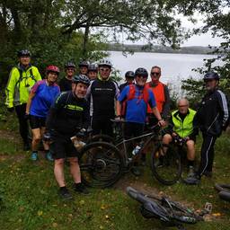 Cyclists Group Photo Merge