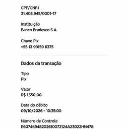 Depois - Editar hora em comprovante Pix