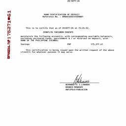 Bank Certificate Date Edit