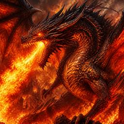 Fire Dragon Fantasy Art