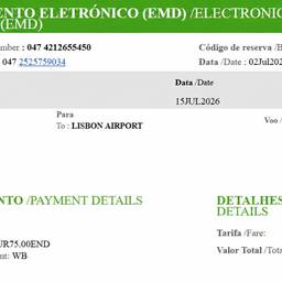 Travel Receipt Text Edit
