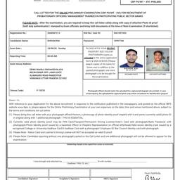 Avant - Modification du texte de la lettre de convocation à l'examen