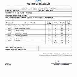 Marksheet Grade Number Edit