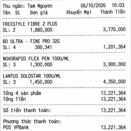 Pharmacy Receipt Edit