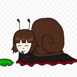 Snail Girl Transparent Cutout