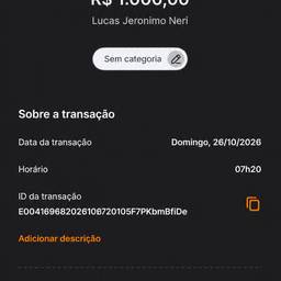 Edited Pix Receipt Amount