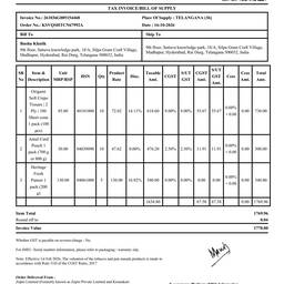 Before - Edit GST Invoice Total